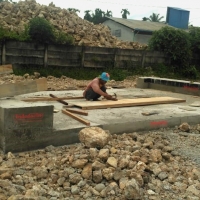 Pengerjaan Fondasi Timbangan Jembatan